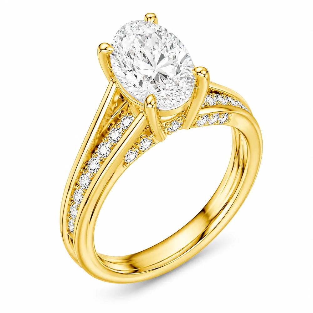 Step-Cut Harmony Radiance Halo Ring