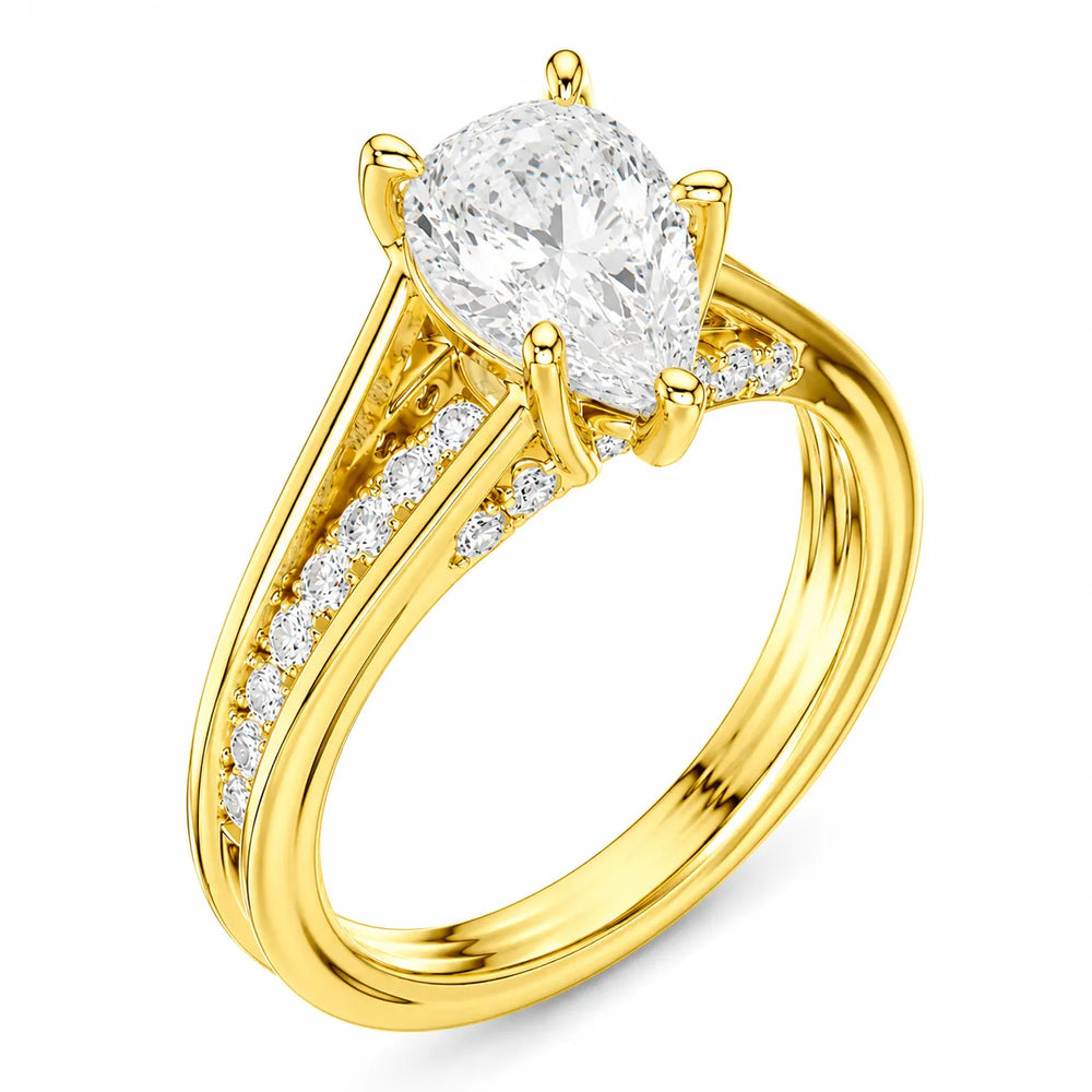 Step-Cut Harmony Radiance Halo Ring