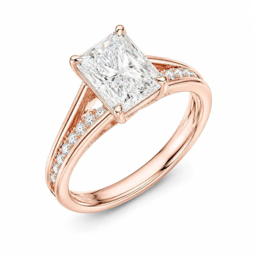 Step-Cut Harmony Radiance Halo Ring