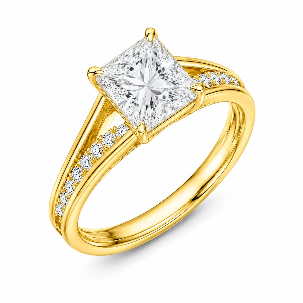 Step-Cut Harmony Radiance Halo Ring