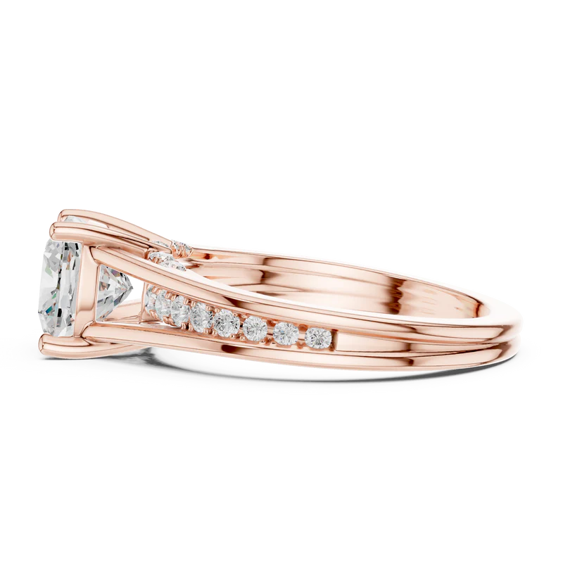 Step-Cut Harmony Radiance Halo Ring