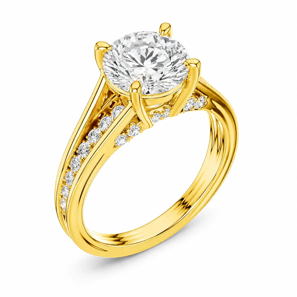 Step-Cut Harmony Radiance Halo Ring