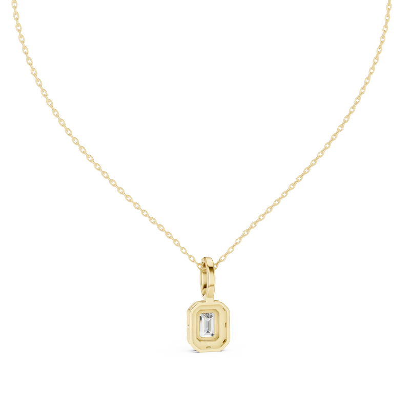 Emerald Halo Necklace Radiance Pendant