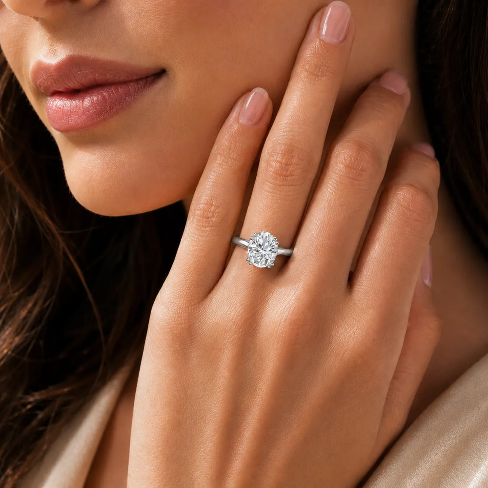 Elegant Solitaire Ring with Refined Prong Setting