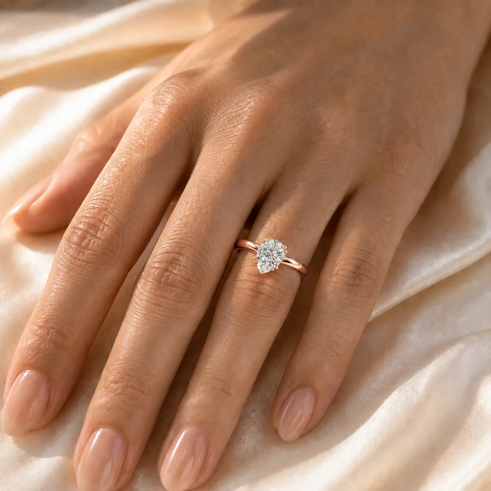 Elegant Solitaire Ring with Refined Prong Setting