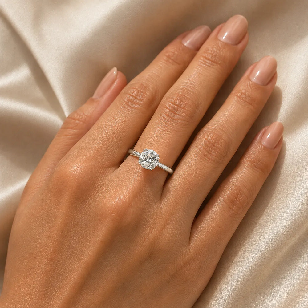 Elegant Solitaire Ring with Refined Prong Setting