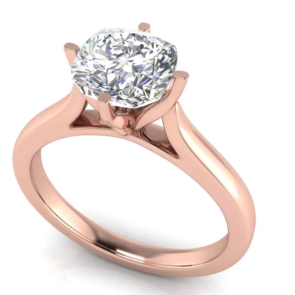 Classic Solitaire Engagement Ring with Refined Setting