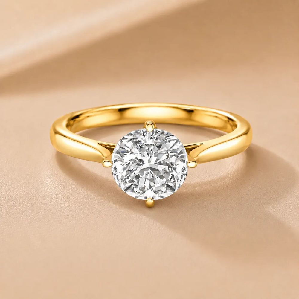Classic Solitaire Engagement Ring with Refined Setting