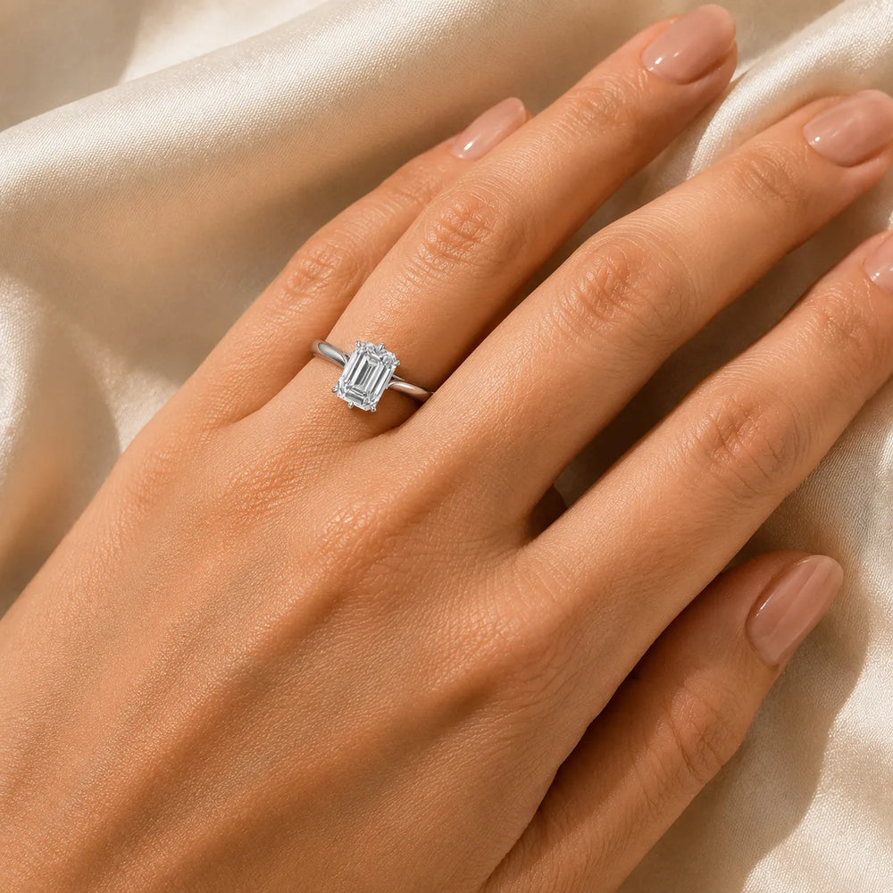 Classic Solitaire Engagement Ring with Refined Setting