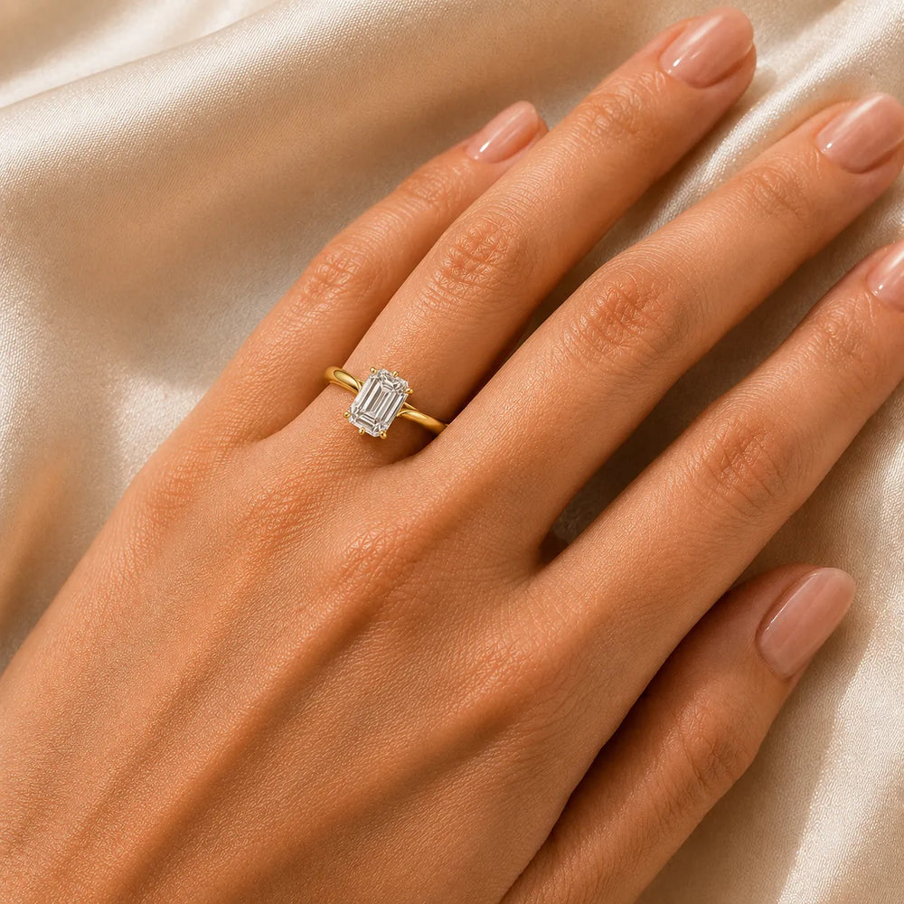 Classic Solitaire Engagement Ring with Refined Setting