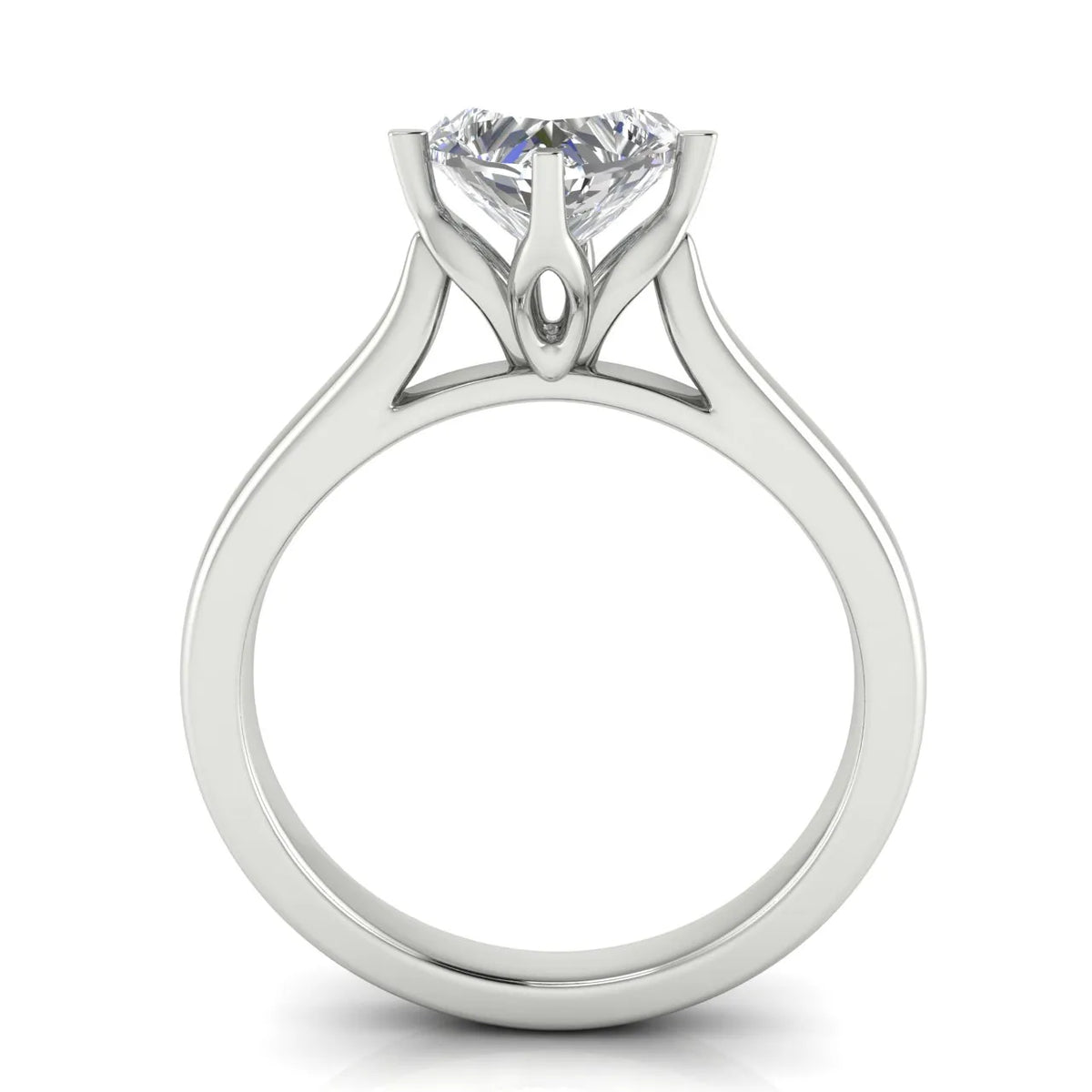 Classic Solitaire Engagement Ring with Refined Setting