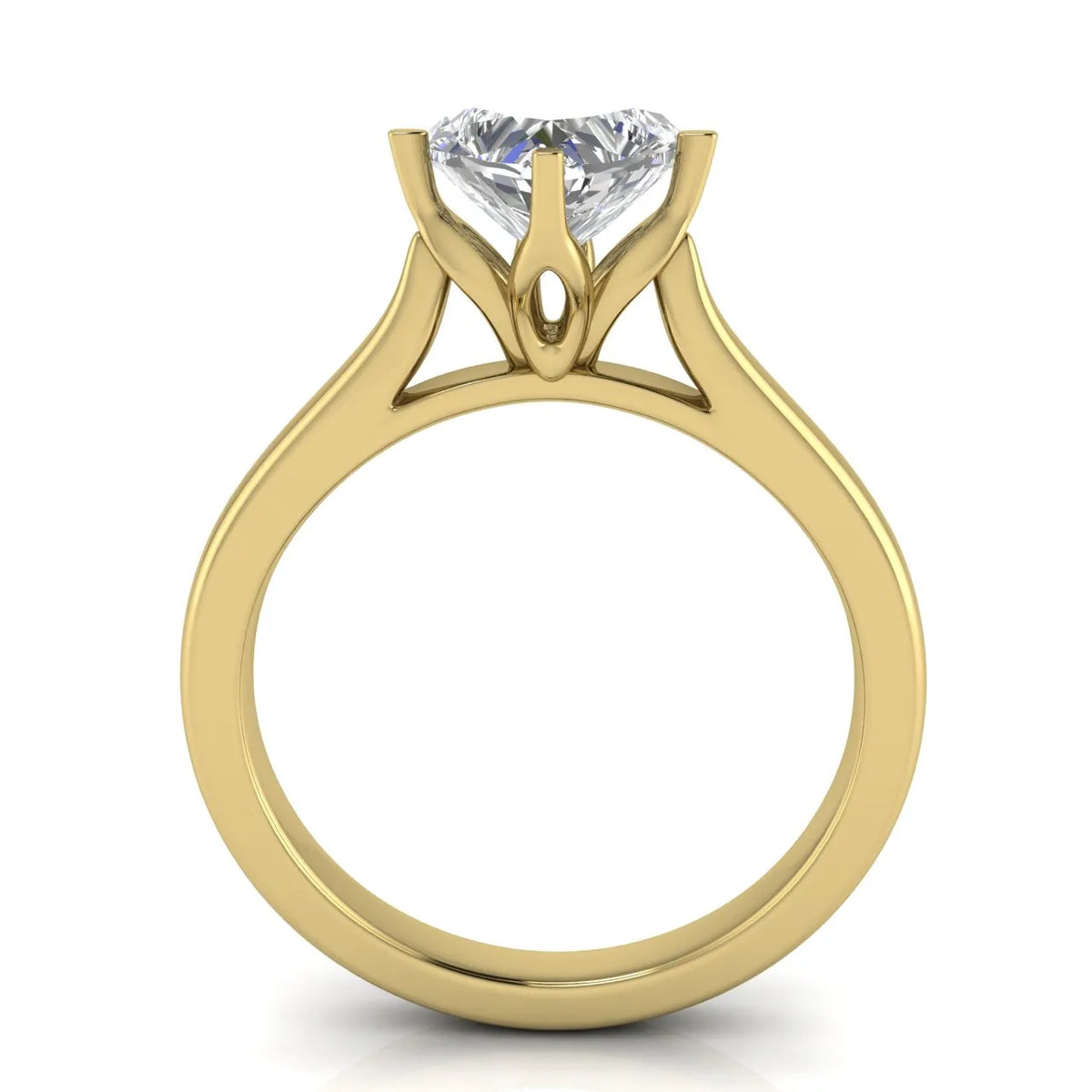 Classic Solitaire Engagement Ring with Refined Setting