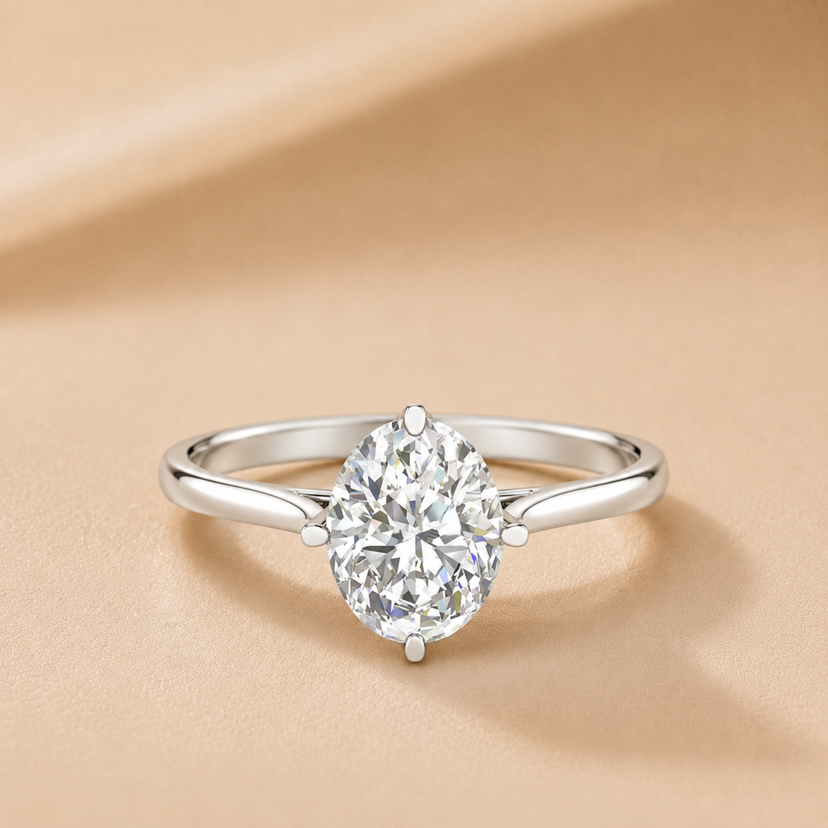 Classic Solitaire Engagement Ring with Refined Setting
