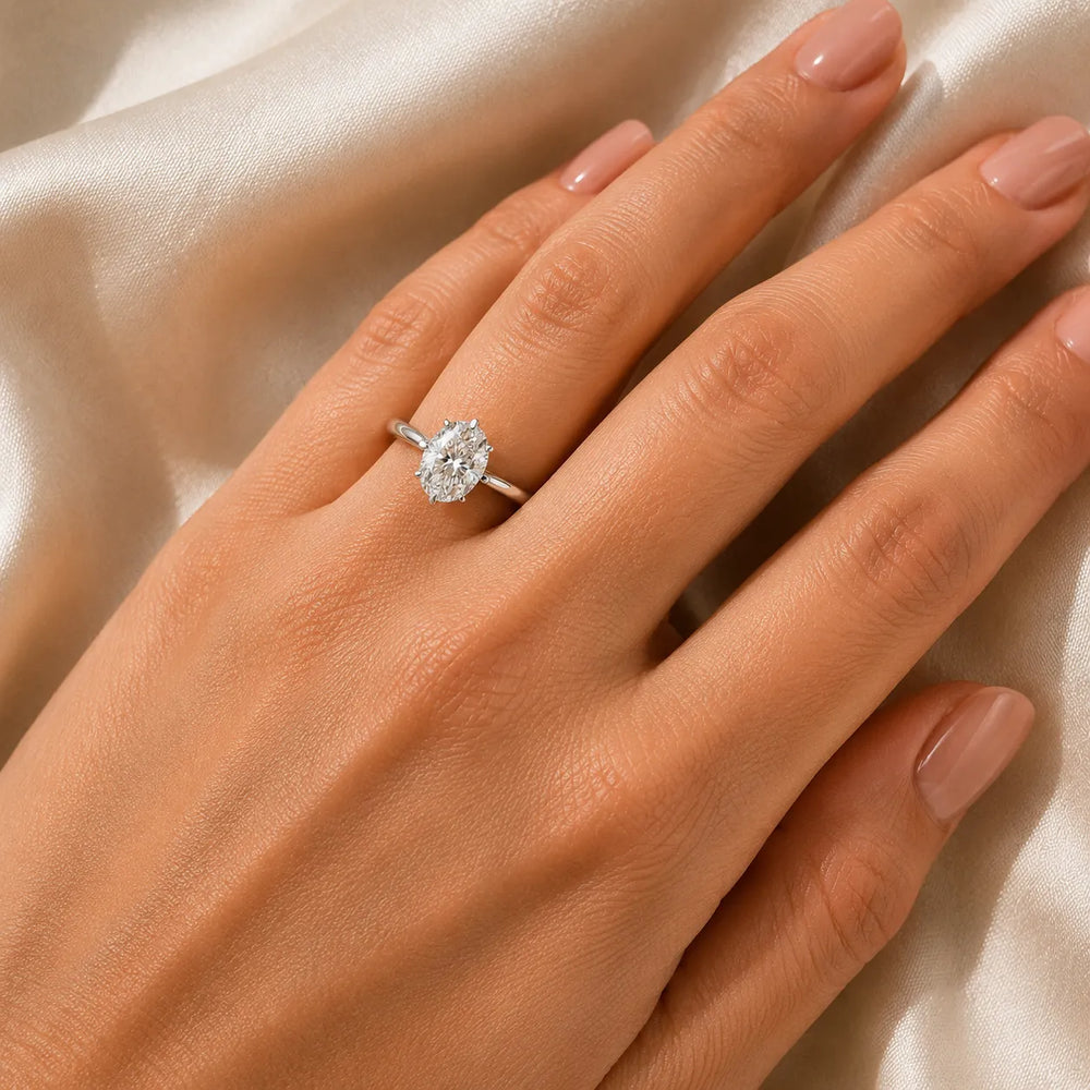Classic Solitaire Engagement Ring with Refined Setting