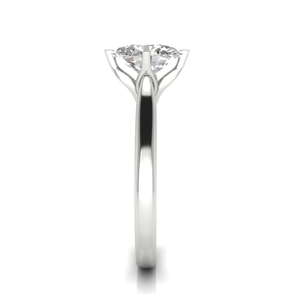 Classic Solitaire Engagement Ring with Refined Setting