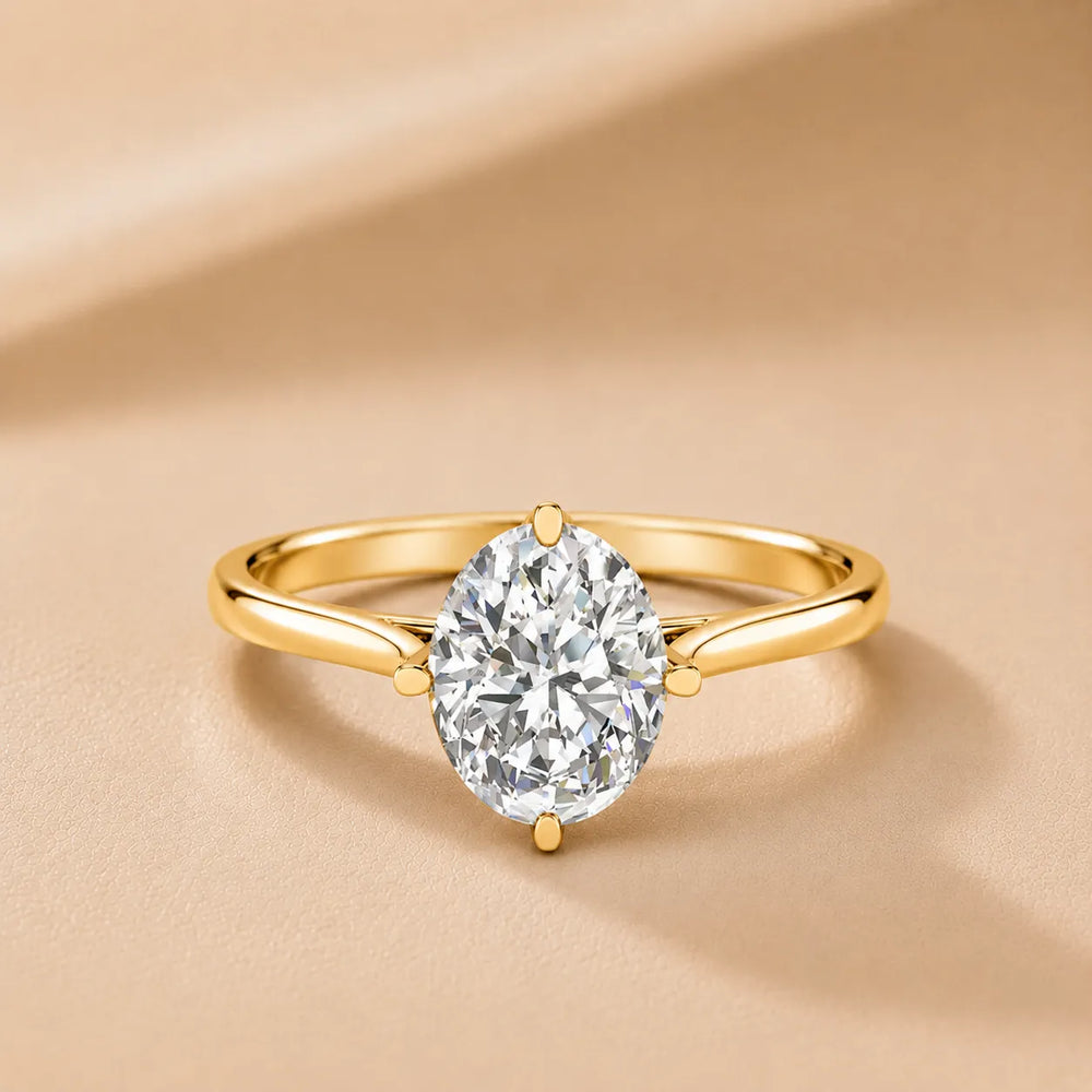 Classic Solitaire Engagement Ring with Refined Setting
