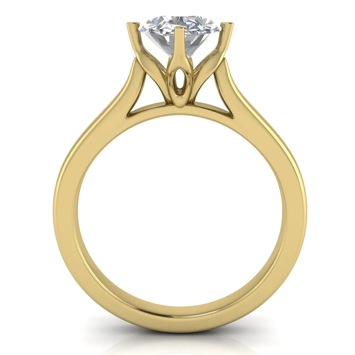 Classic Solitaire Engagement Ring with Refined Setting