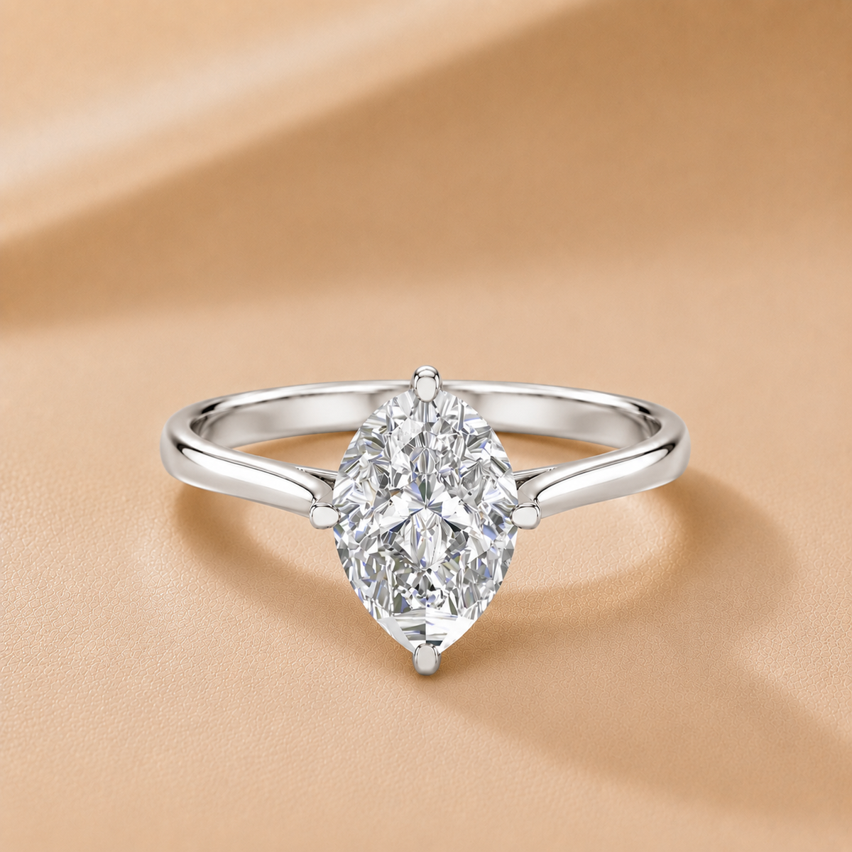 Classic Solitaire Engagement Ring with Refined Setting