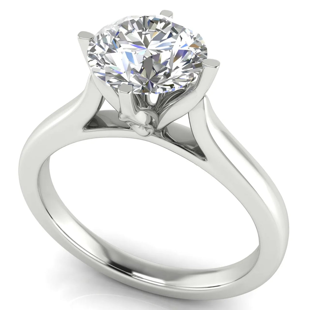 Classic Solitaire Engagement Ring with Refined Setting