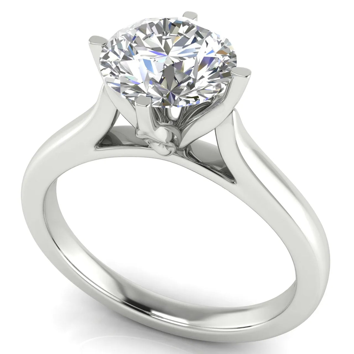 Classic Solitaire Engagement Ring with Refined Setting