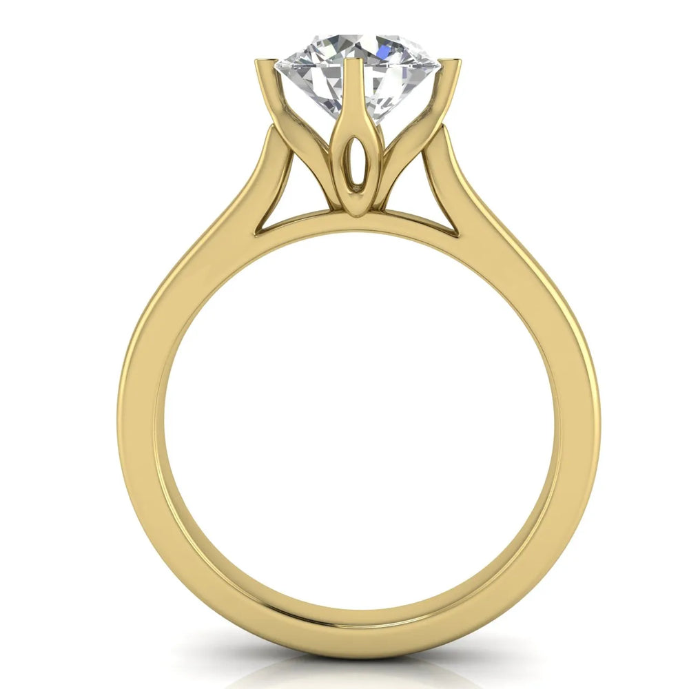 Classic Solitaire Engagement Ring with Refined Setting
