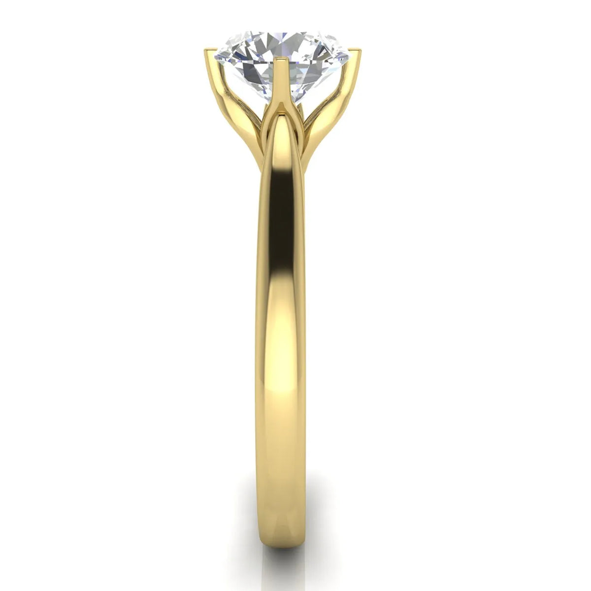 Classic Solitaire Engagement Ring with Refined Setting