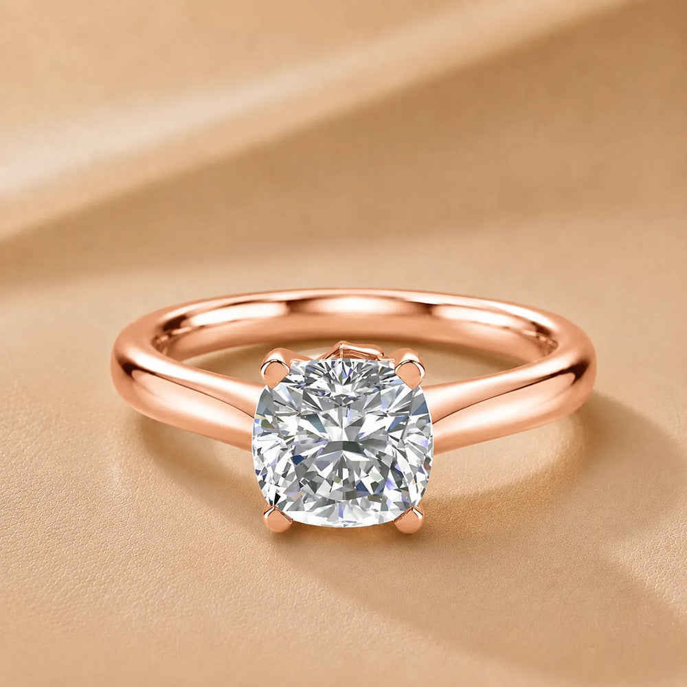 Romantic Solitaire Ring with Elegant Prong Setting