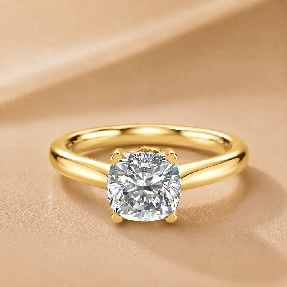 Romantic Solitaire Ring with Elegant Prong Setting