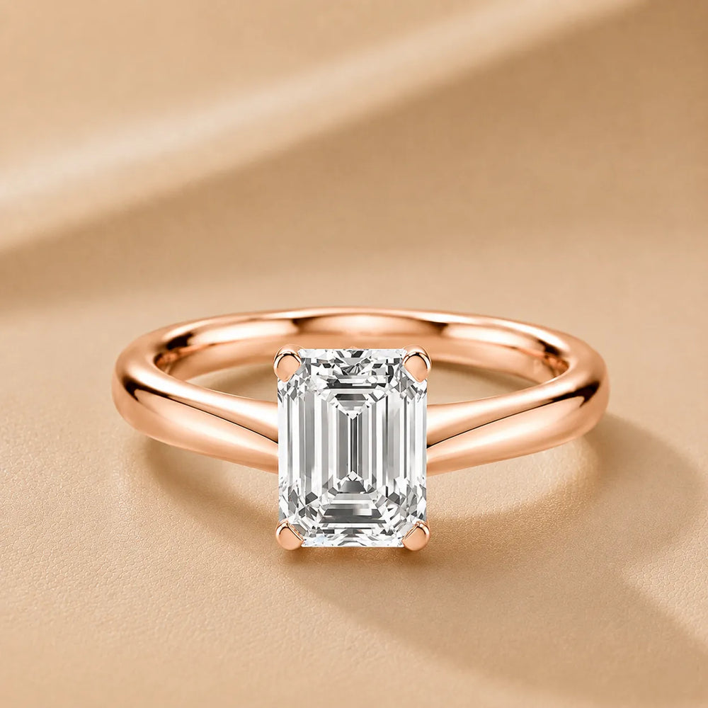 Romantic Solitaire Ring with Elegant Prong Setting