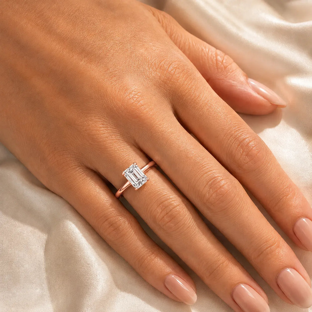 Romantic Solitaire Ring with Elegant Prong Setting