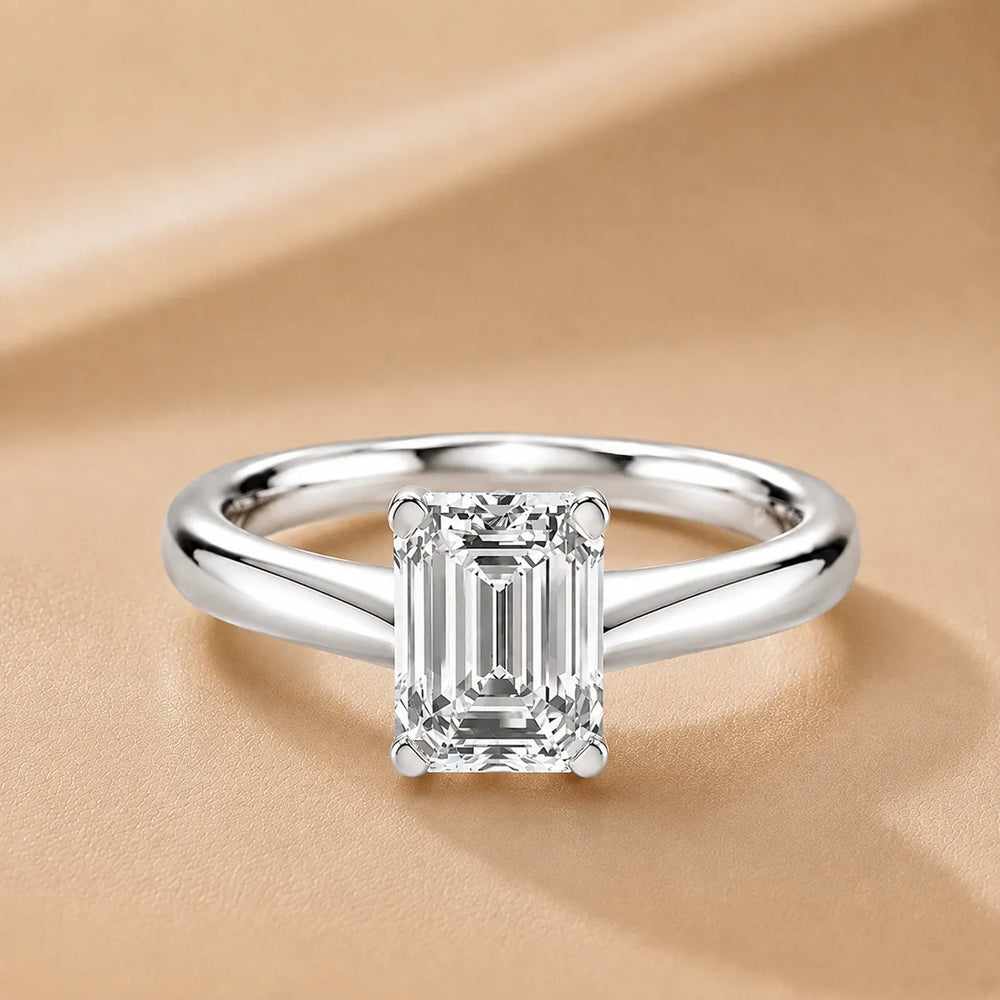 Romantic Solitaire Ring with Elegant Prong Setting