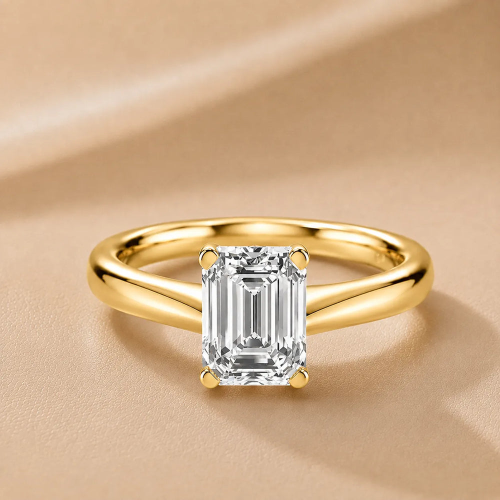 Romantic Solitaire Ring with Elegant Prong Setting