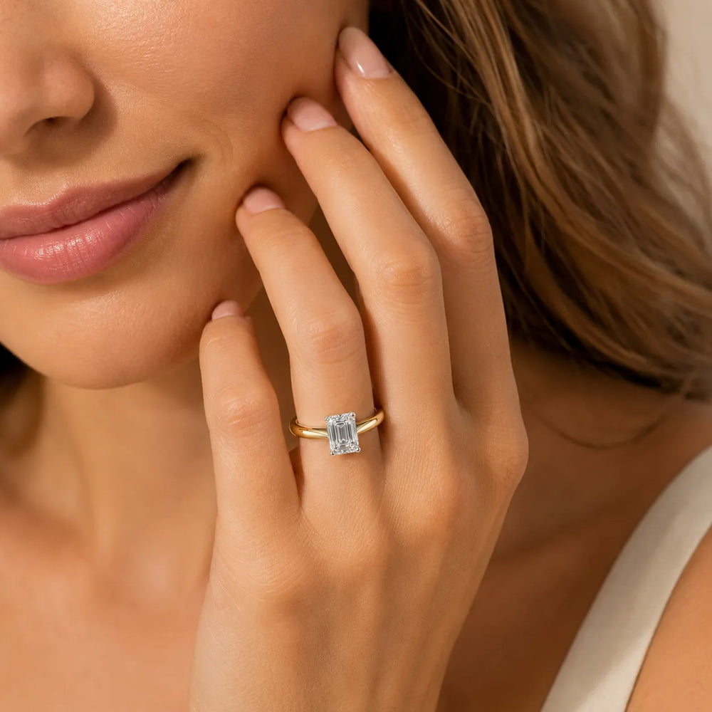 Romantic Solitaire Ring with Elegant Prong Setting