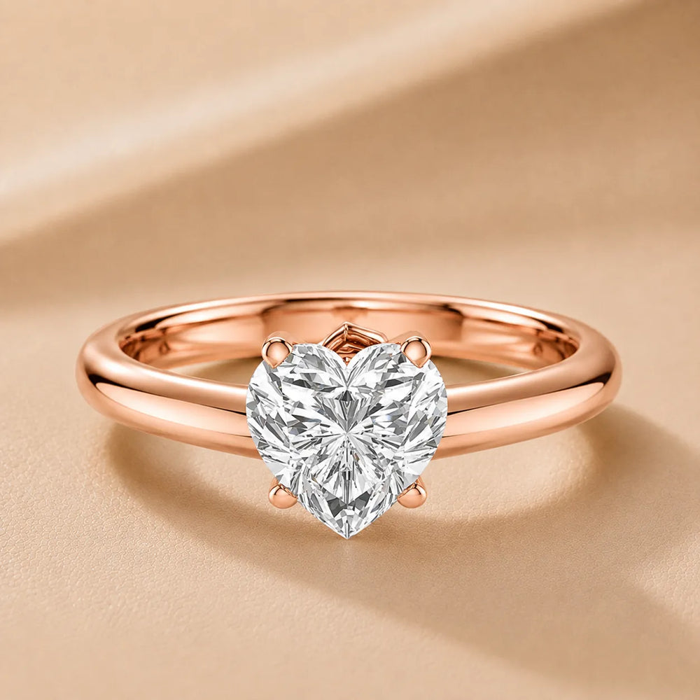 Romantic Solitaire Ring with Elegant Prong Setting