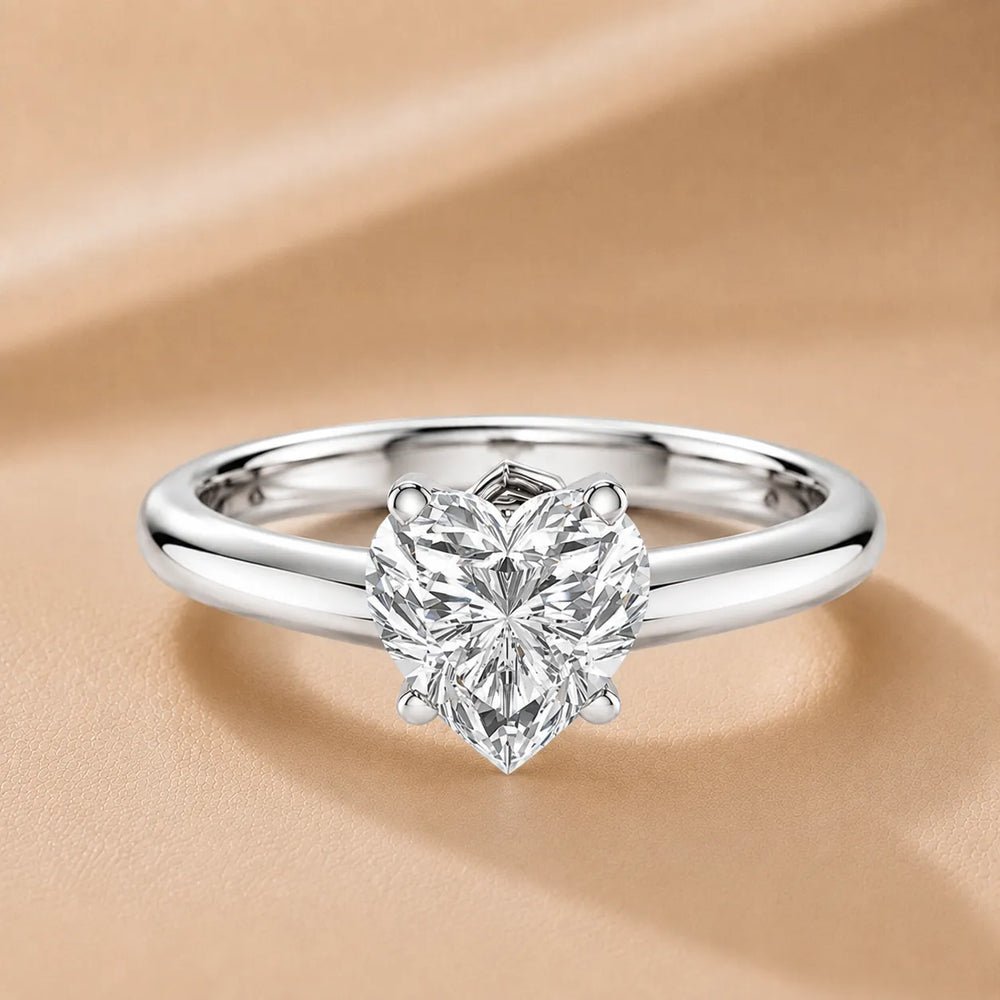 Romantic Solitaire Ring with Elegant Prong Setting