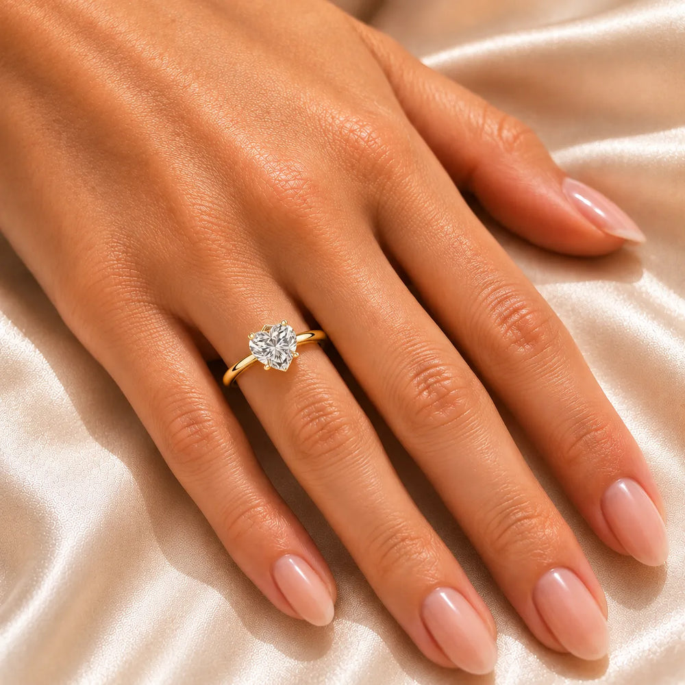 Romantic Solitaire Ring with Elegant Prong Setting