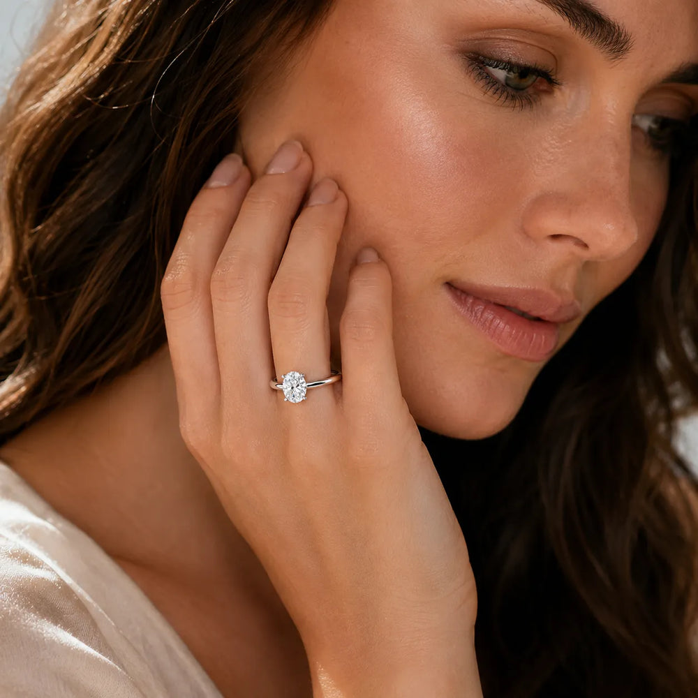 Romantic Solitaire Ring with Elegant Prong Setting