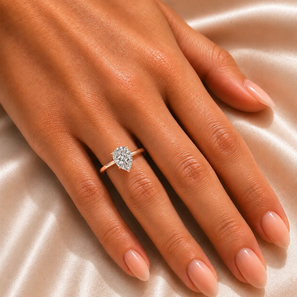 Romantic Solitaire Ring with Elegant Prong Setting