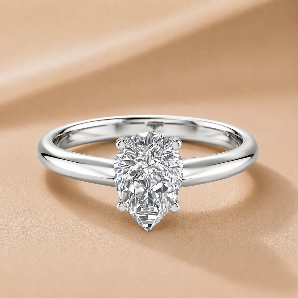 Romantic Solitaire Ring with Elegant Prong Setting