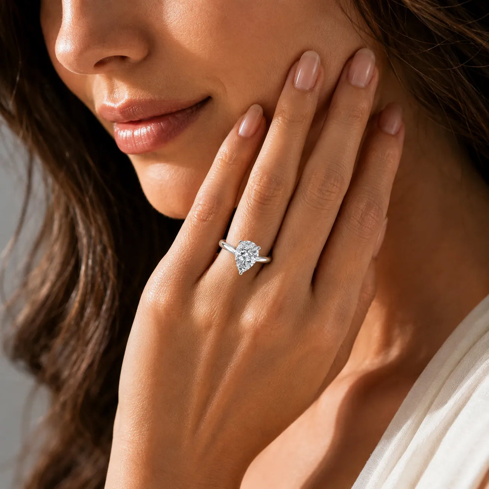 Romantic Solitaire Ring with Elegant Prong Setting