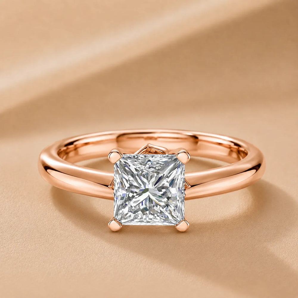 Romantic Solitaire Ring with Elegant Prong Setting
