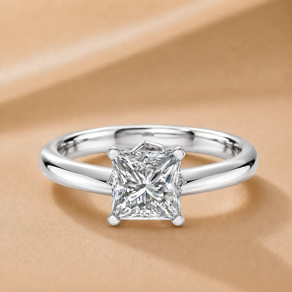 Romantic Solitaire Ring with Elegant Prong Setting