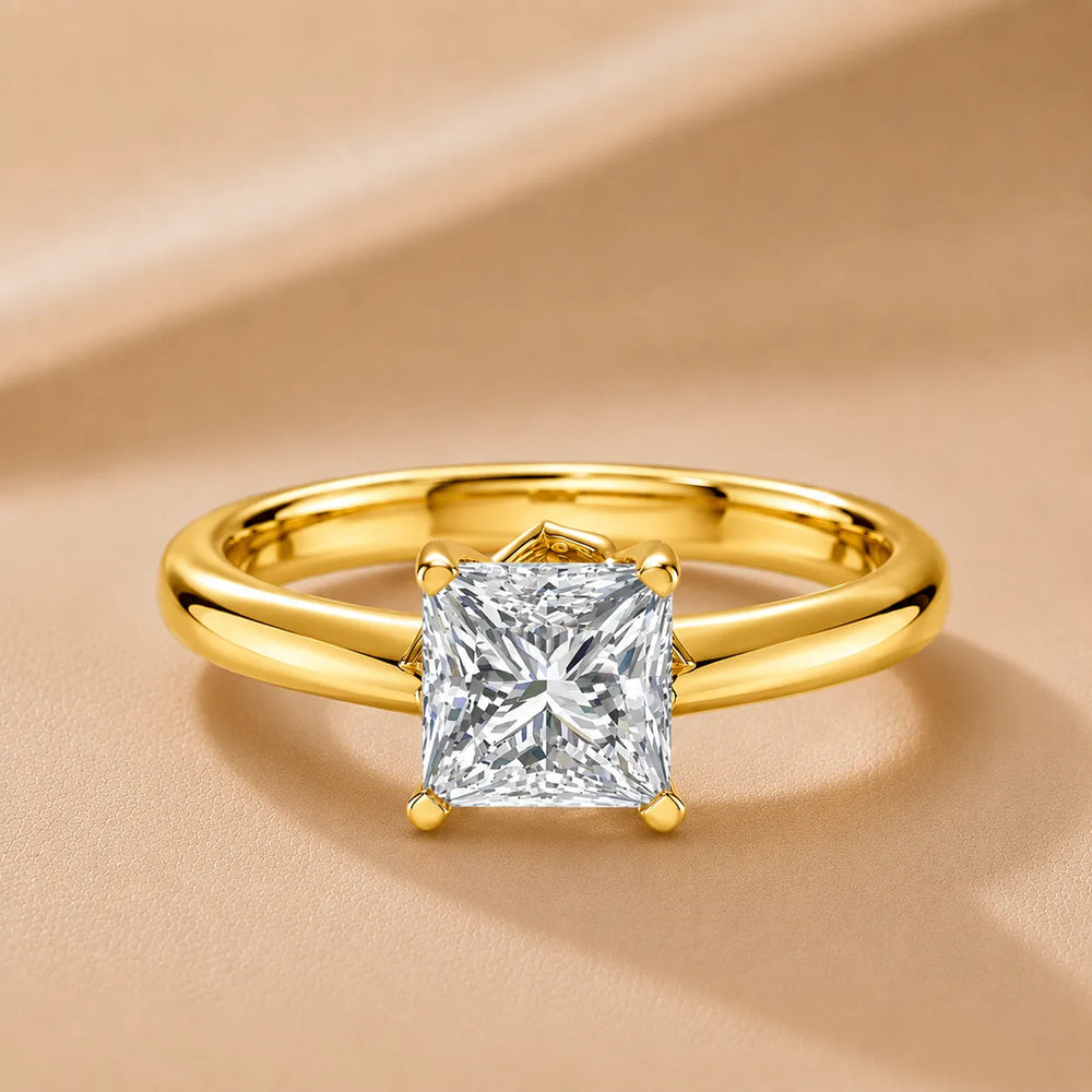 Romantic Solitaire Ring with Elegant Prong Setting