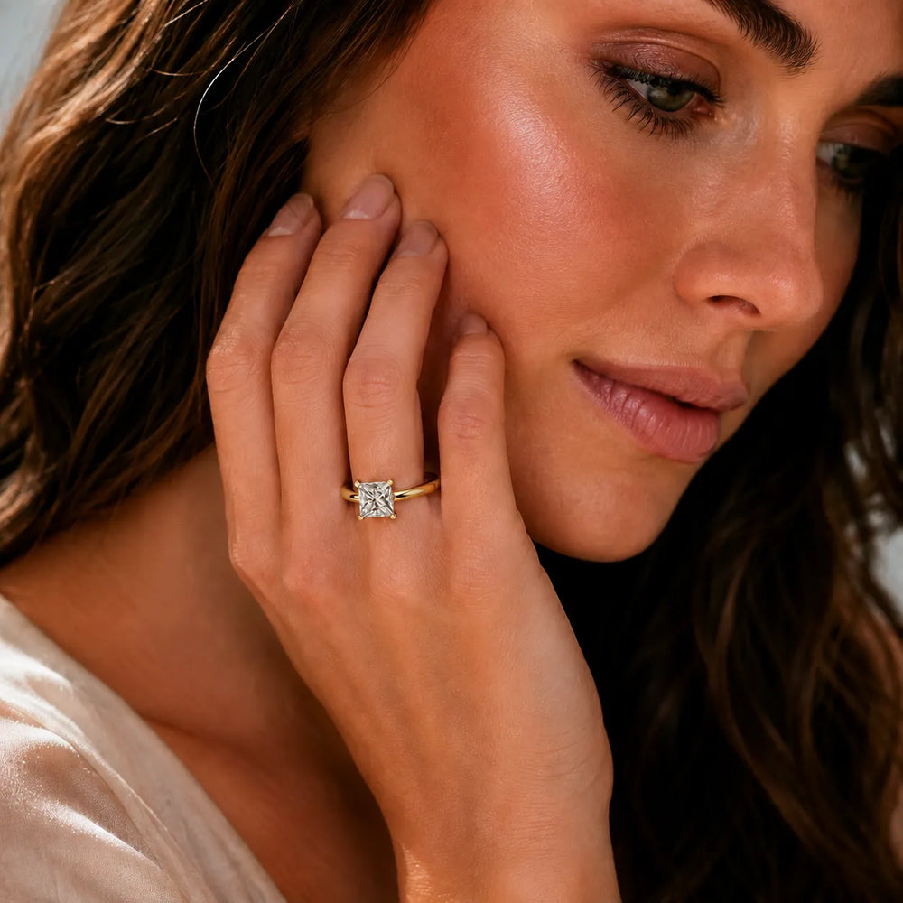 Romantic Solitaire Ring with Elegant Prong Setting