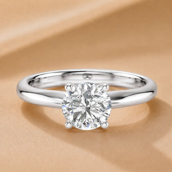 Romantic Solitaire Ring with Elegant Prong Setting