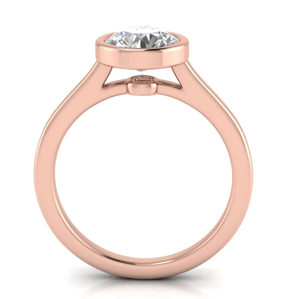 Romantic Halo Solitaire Ring