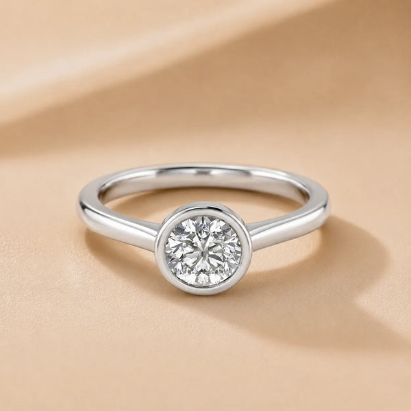 Romantic Halo Solitaire Ring