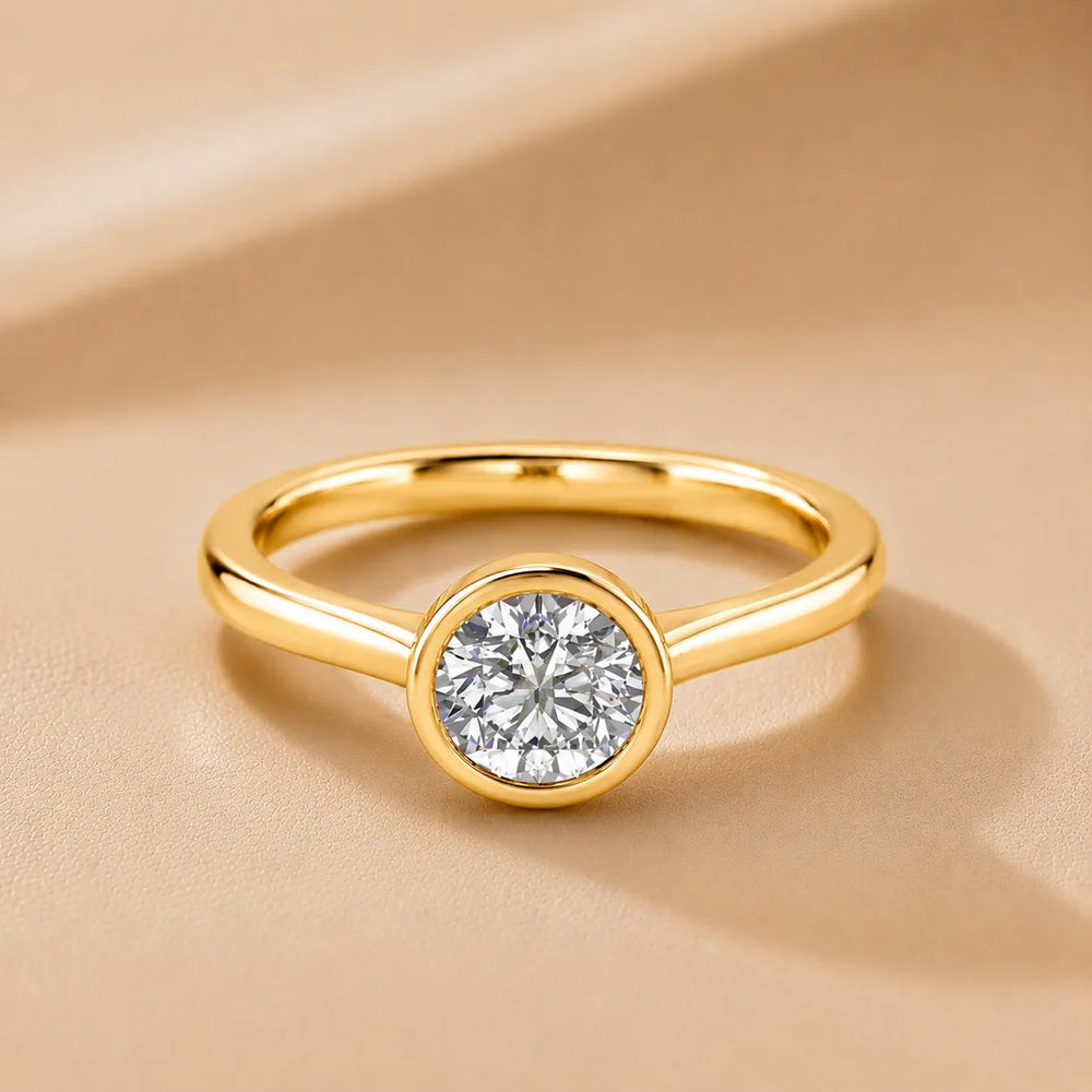 Romantic Halo Solitaire Ring