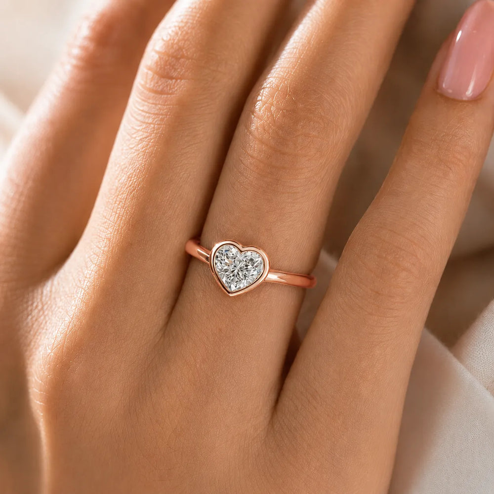 Romantic Halo Solitaire Ring