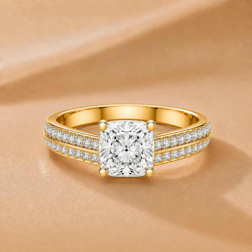 Serene Ring with Side Stone